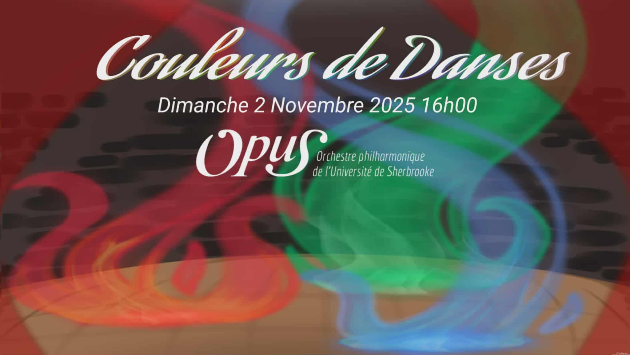 Poster pour le concert du 2 novembre de l'orchestre OPUS